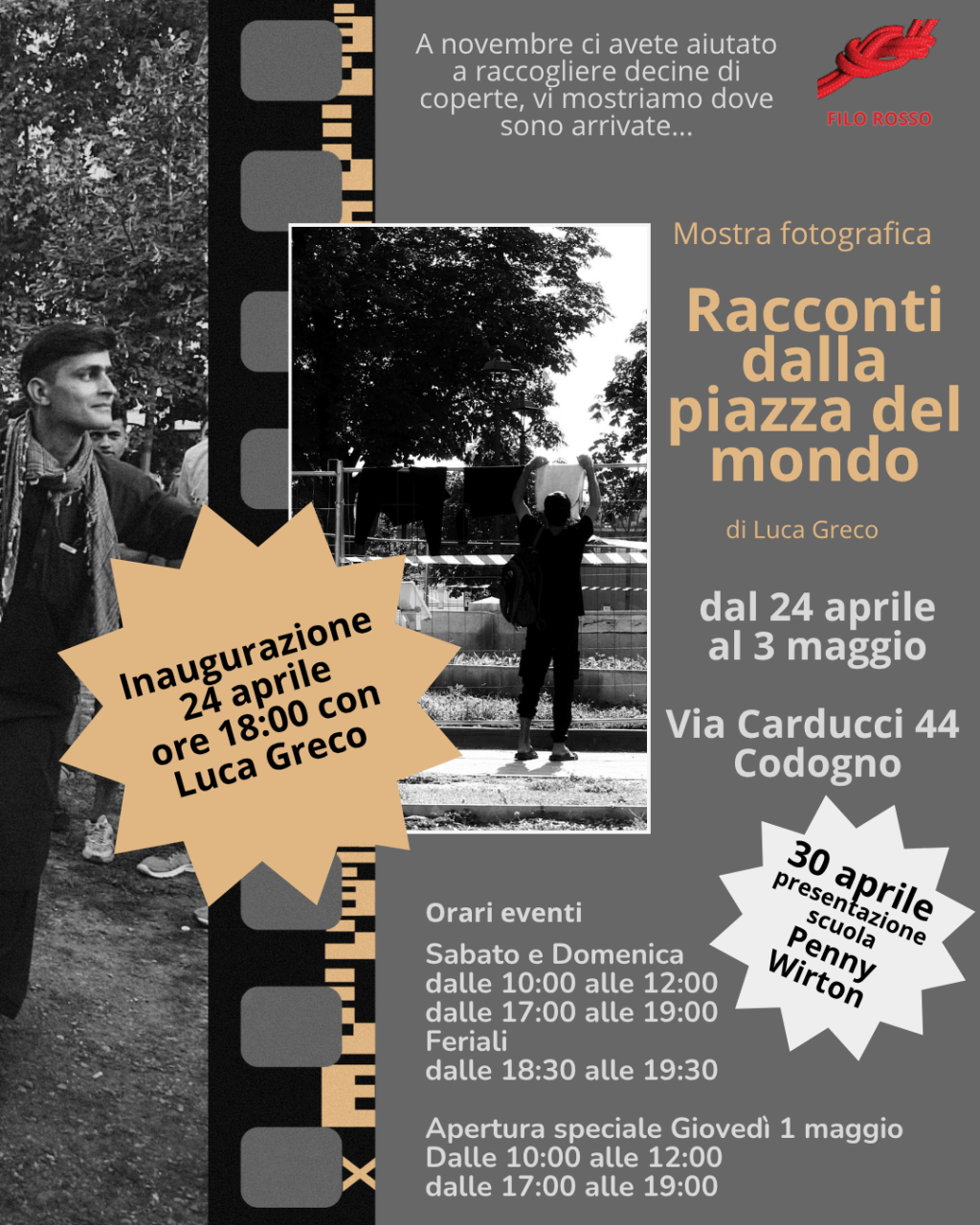 “Racconti dalla piazza del mondo”: a Codogno la mostra fotografica di Luca Greco